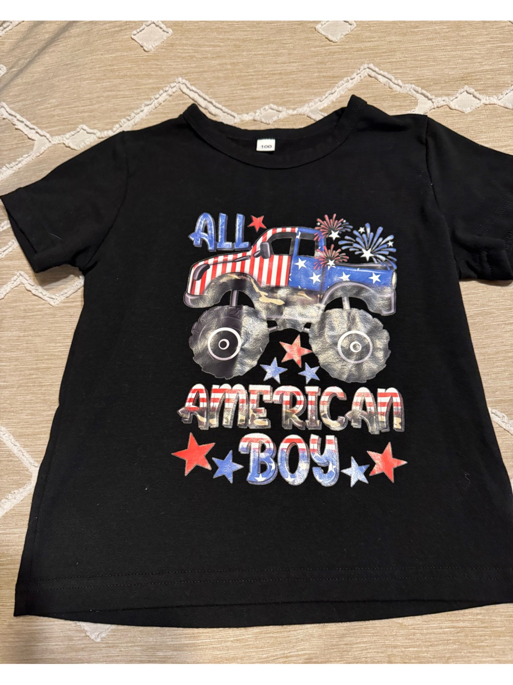 All-American Boy Graphic Tee - Black
